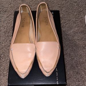 J. Crew blush leather flats